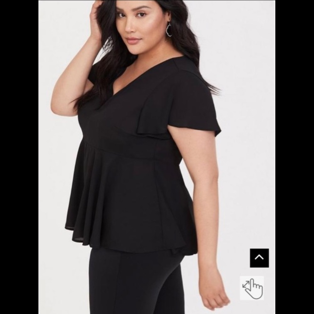 🆕❤️Torrid- Babydoll Georgette Flutter Sleeve Blouse - Picture 2 of 10